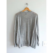 Load image into Gallery viewer, Lauren Moshi Cashmere Lip Graphic Knit Pullover Sweater Gray Silver XL
