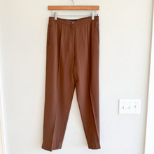 Load image into Gallery viewer, Piazza Sempione Pure Wool Pleated Front High Rise Dress Pant Trousers Brown 44
