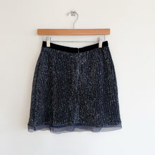 Load image into Gallery viewer, Free People Wild Chill Mesh Sequin Sparkling Mini Skirt Navy 2
