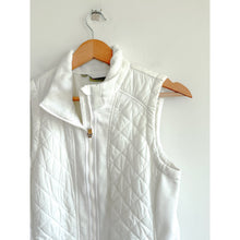 Load image into Gallery viewer, Athleta Zip Up Mock Neck Insulated Outdoor Quilted Vest White M

