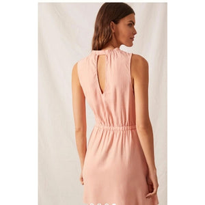 Cloth & Stone Sleeveless Crew Neck Mini Dress Coral XS