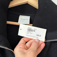 Load image into Gallery viewer, VARLEY Eleanor Patch Pocket Fleece Oversized Zip Up Jacket Black L NWT
