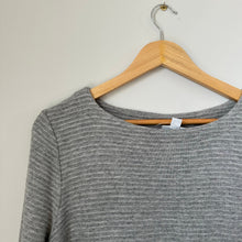 Load image into Gallery viewer, J. Jill Ribbed Knit Round Neck Long Sleeve Sweater Dress Gray Heather M NWT
