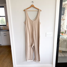 Load image into Gallery viewer, Jackson Rowe Jane Sleeveless Scoop Neck Straight Leg Overall Cream L
