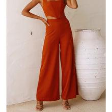 Load image into Gallery viewer, Hello Molly So Automatic High Rise Wide Leg Casual Pants Rust Brown S
