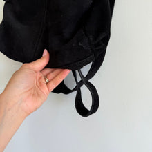 Load image into Gallery viewer, Free People Camilla Suede Leather Convertible Backpack Black
