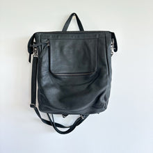 Load image into Gallery viewer, Rock Paper Scissors Genuine Leather Sloane Convertible Bag Backpack Black
