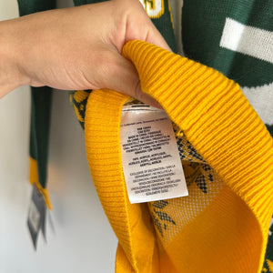 NFL Team Apparel Packers Ugly V-Neck Button Up Cardigan NWT