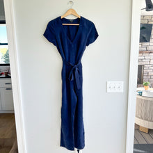 Load image into Gallery viewer, Madewell V-Neck Short Sleeve Straight Leg Jumpsuit Blue 00
