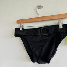 Load image into Gallery viewer, Swim Systems Retro Belted Bikini Bottoms Black L NWT
