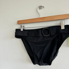 Load image into Gallery viewer, Swim Systems Retro Belted Bikini Bottoms Black L NWT
