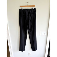 Load image into Gallery viewer, Michael Kors Wool Blend Flat Front High Rise Trouser Pants Black 12 NWT
