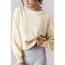 Load image into Gallery viewer, Daily Practice Oh So Good Graphic Pullover Sweatshirt Yellow XS
