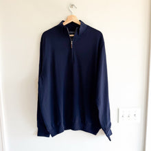 Load image into Gallery viewer, Fairway &amp; Greene Baruffa Merino Wool 1/4 Zip Long Sleeve Windsweater Navy XL NWT

