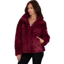 Load image into Gallery viewer, Avec Les Filles Faux Fur Puffer Jacket Wine Red M

