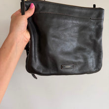 Load image into Gallery viewer, Fossil Pebbled Leather Zip-Around Crossbody Bag Black
