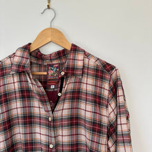 Load image into Gallery viewer, Johnny Was 3J Workshop Lorie Plaid Embroidered Shirt Burgundy M
