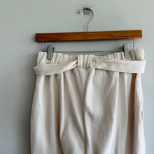 Load image into Gallery viewer, Madewell Brushed Herringbone Jacquard Tie Waist Tapered Pants Cream NB528 M
