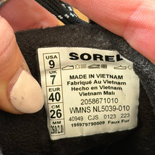 Load image into Gallery viewer, Sorel Kinetic Impact Caribou Waterproof Lace Up Ankle Boots Black 9
