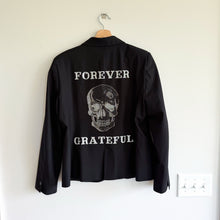 Load image into Gallery viewer, Hipchik Couture Forever Grateful Embellished Skull Blazer Black 12
