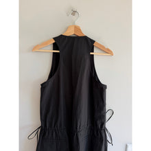 Load image into Gallery viewer, 6397 Sleeveless Scoop Neck Drawcord Waist Maxi Dress Black L
