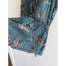Load image into Gallery viewer, Free People Purple Haze Ruffles V-Neck Tiered Tunic Teal S
