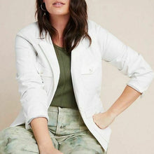Load image into Gallery viewer, Anthropologie Single-Breasted Notch Lapel Long Sleeve Blazer White 12
