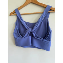 Load image into Gallery viewer, Athleta Warrior Twist Longline Scoop Neck Yoga Sports Bra Purple XL
