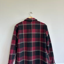 Load image into Gallery viewer, BB Dakota Had To Be Plaid Pattern Long Sleeve Collared Shacket Red/Black S
