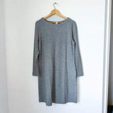 Load image into Gallery viewer, J. Jill Ribbed Knit Round Neck Long Sleeve Sweater Dress Gray Heather M NWT
