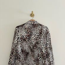 Load image into Gallery viewer, Elie Tahari The Marcie Leopard-Print Single-Breasted Blazer Brown Black 10
