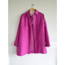 Load image into Gallery viewer, IRO Bardak Snap Button Wool Blend Oversized Shacket Fuschia Pink 36
