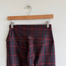 Load image into Gallery viewer, Beyond Yoga Softmark Caught In The Midi Leggings Dark Cherry Preppy Plaid L
