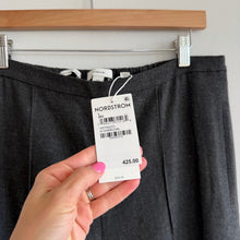 Load image into Gallery viewer, Vince Brushed Wool Mid Rise Straight Leg Trouser Pants Dark Gray L NWT
