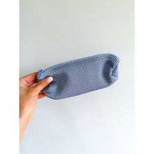 Load image into Gallery viewer, Dagne Dover Mesh Zip Closure Travel Organizer Cosmetic Pouch Blue
