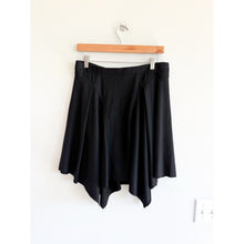 Load image into Gallery viewer, Helmut Lang Wool Pull On Asymmetric Handkerchief Hem Mini Skirt Black L
