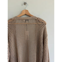 Load image into Gallery viewer, Molly Bracken Knitted Sheer Open-Front Long Sleeve Casual Cardigan Brown S NWT
