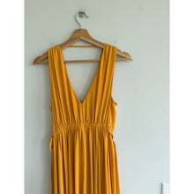 Load image into Gallery viewer, BCBGMAXAZRIA Sleeveless Handkerchief Hem V-Neck Mini Dress Yellow XS
