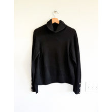 Load image into Gallery viewer, Zadig &amp; Voltaire Boxy RC Bijoux Knit Mock Neck Pullover Sweater Black L NWT
