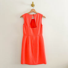 Load image into Gallery viewer, Shoshanna Allie Fit and Flare Cut-Out Back Sheath Dress Orange 4
