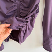 Load image into Gallery viewer, Free People Movement Wonderland Warmth Full Zip Ruched Front Jacket Top Purple M
