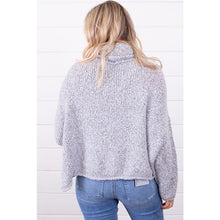 Load image into Gallery viewer, Free People Bff Loopy-Knit Cowl Neck Pullover Sweater Gray S

