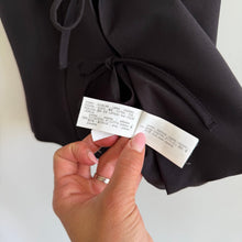Load image into Gallery viewer, Zara Open Tie-Front V-Neck Sleeveless Vest Black L
