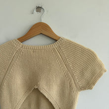 Load image into Gallery viewer, Lovers + Friends Mackenzie Knit Cut Out Back Cropped Top Cream M
