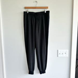 Splendid Naya Silk Mix High Rise Drawcord Waist Jogger Black L NWT