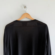 Load image into Gallery viewer, 3.1 Phillip Lim Merino Wool Knit Open-Front Long Sleeve Cardigan Sweater Black M
