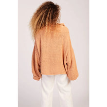 Load image into Gallery viewer, Free People Camel Be Yours Chunky Knit Slouchy Pullover Sweater Brown S
