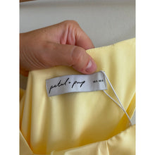 Load image into Gallery viewer, Petal and Pup Ciao Ruffles Sleeveless V-Neck Maxi Satin Dress Pale Yellow S NWT
