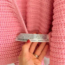 Load image into Gallery viewer, Zara Knit V-Neck Long Sleeve Tie Waist Wrap Cropped Cardigan Pink M
