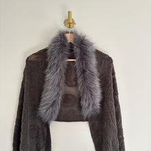 Load image into Gallery viewer, Cashmere Rabbit Fur Neck Warmer Wrap Gray One Size
